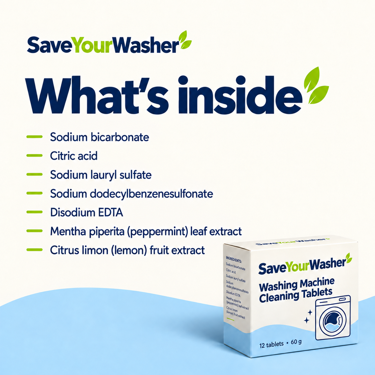 SaveYourWasher washing machine cleaning tablets — image 3
