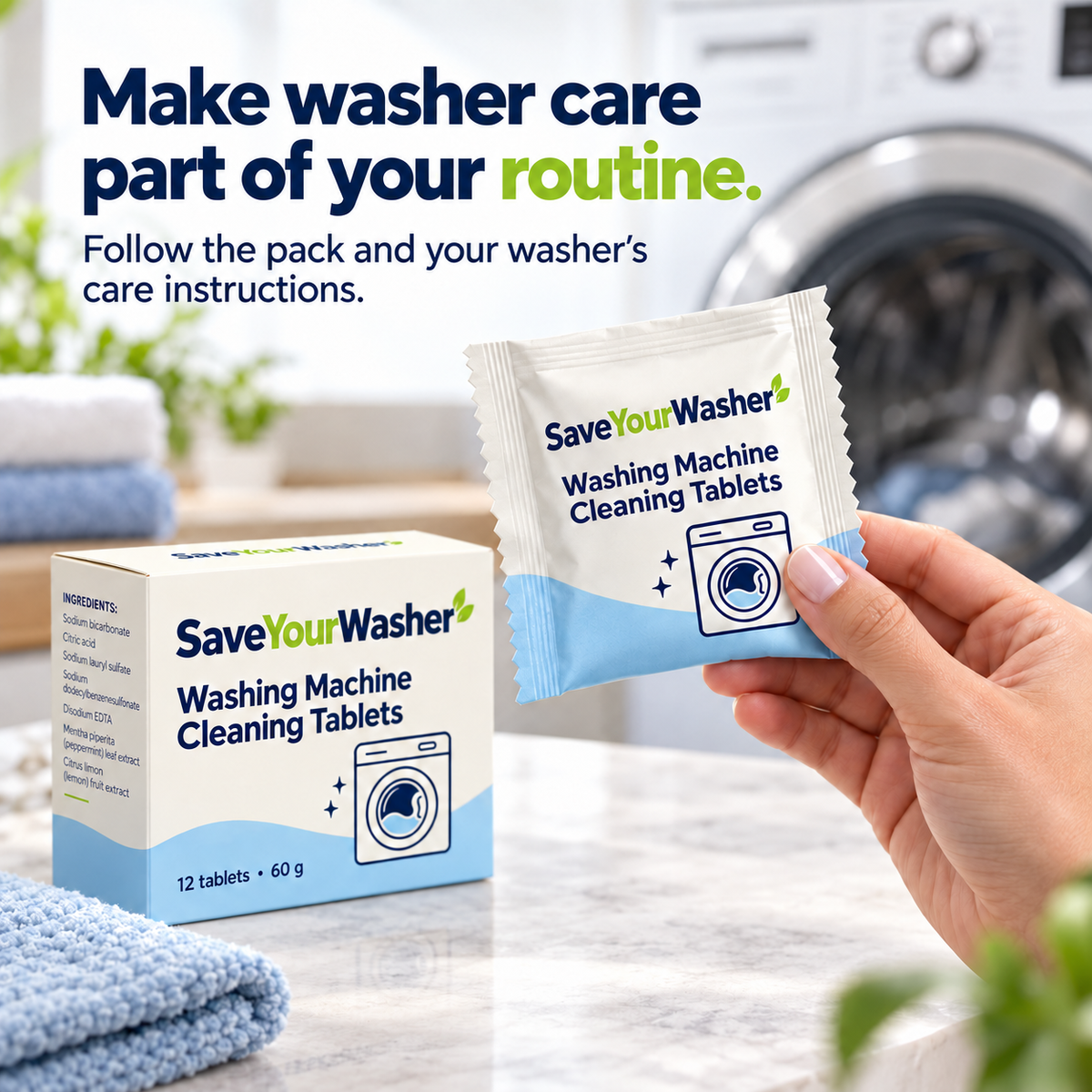 SaveYourWasher washing machine cleaning tablets — image 7