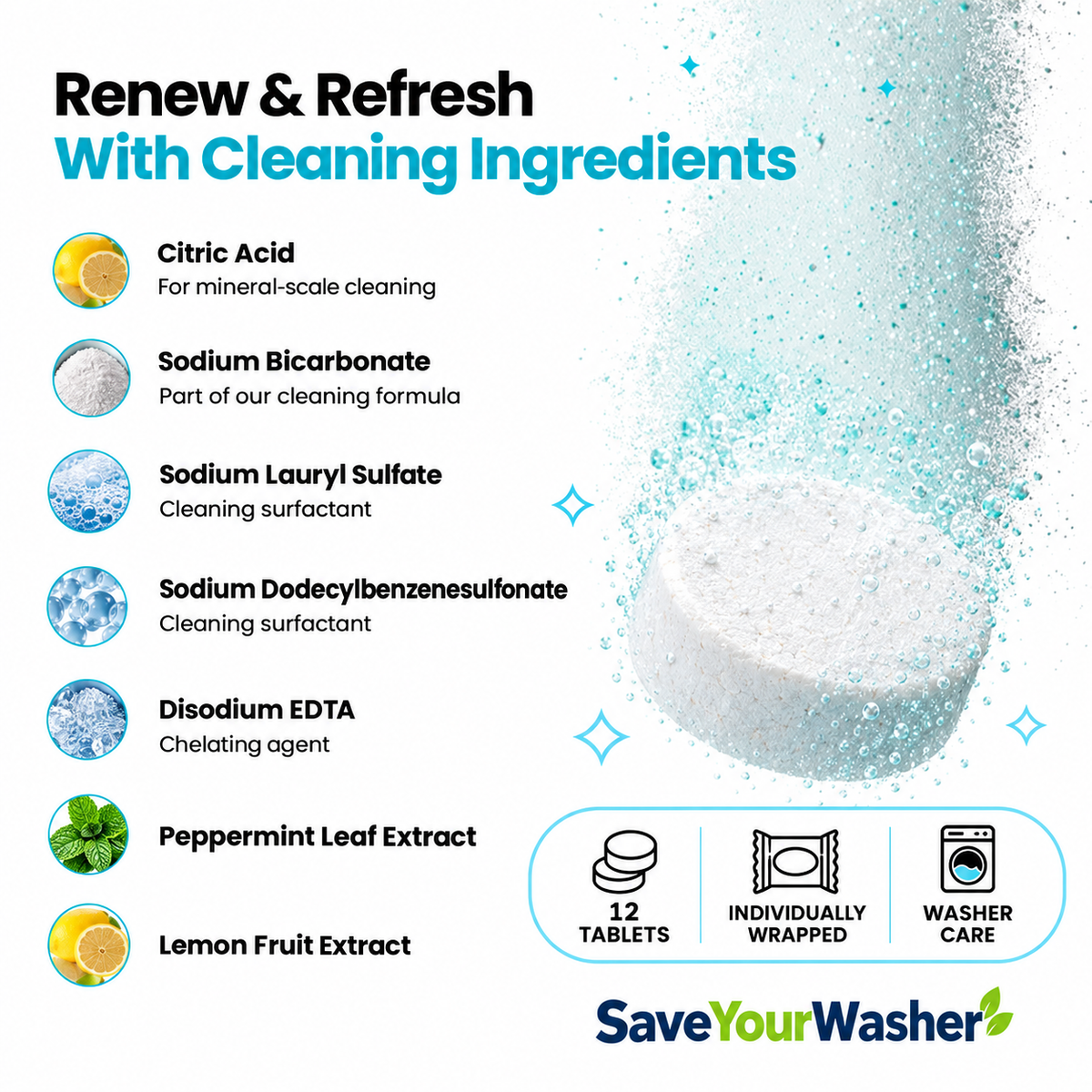 SaveYourWasher ingredient formula